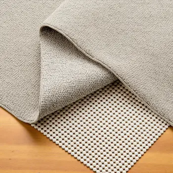 5' x 7' Ivory Striped Weave Non Slip Rug Pad