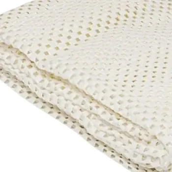 8' x 10' Ivory Striped Weave Non Slip Rug Pad