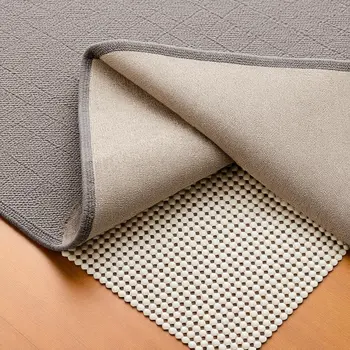 8' x 10' Ivory Striped Weave Non Slip Rug Pad
