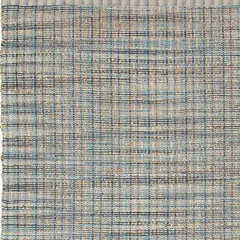 8' X 10' Blue and Ivory Hand Woven Area Rug