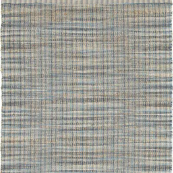 8' X 10' Blue and Ivory Hand Woven Area Rug
