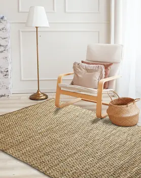 9' X 12' Tan Classic Interwoven Area Rug