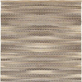 8' X 10' Gray and Tan Striated Runner Rug