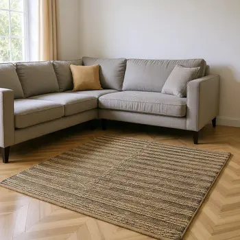 8' X 10' Natural Jute Hand Woven Area Rug