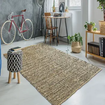 8' X 10' Natural Jute Hand Woven Area Rug