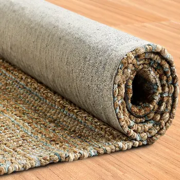 9' X 12' Natural Jute Hand Woven Area Rug