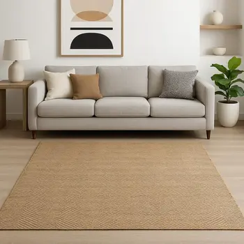 8' X 10' Natural Jute Hand Woven Area Rug