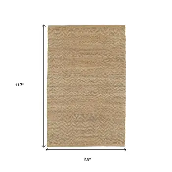 8' X 10' Natural Jute Hand Woven Area Rug