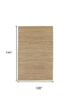 9' X 12' Natural Jute Hand Woven Area Rug