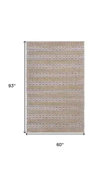 5' X 8' Natural Hand Woven Area Rug