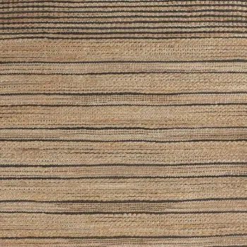 5' X 8' Tan And Black Jute Flatweave Handmade Area Rug