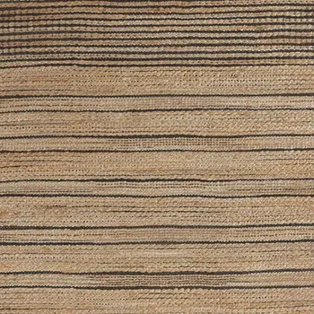 8' X 10' Tan And Black Jute Flatweave Handmade Area Rug