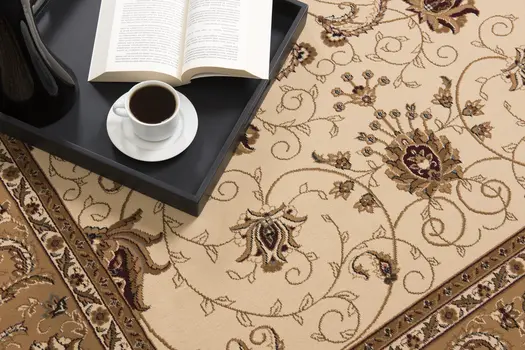 20' Beige And Ivory Oriental Runner Rug