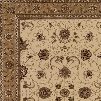 8' X 11' Beige And Ivory Oriental Area Rug