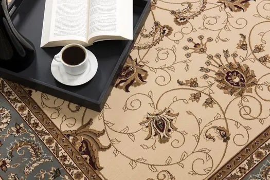 20' Blue And Ivory Oriental Runner Rug