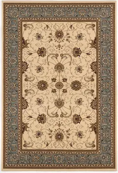 4' X 6' Blue And Ivory Oriental Area Rug
