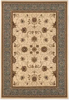 8' X 11' Blue And Ivory Oriental Area Rug