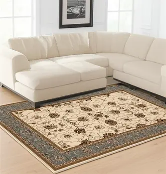 8' X 11' Blue And Ivory Oriental Area Rug