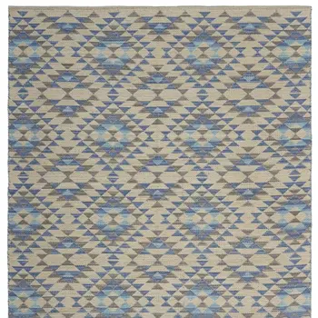 3' x 4' Blue Decorative Lattice Area Rug
