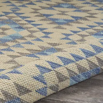 3' x 4' Blue Decorative Lattice Area Rug