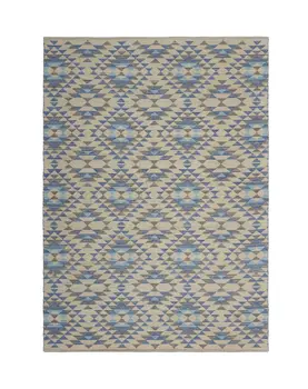 3' x 4' Blue Decorative Lattice Area Rug