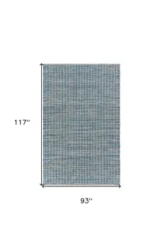 8' X 10' Blue Hand Loomed Area Rug