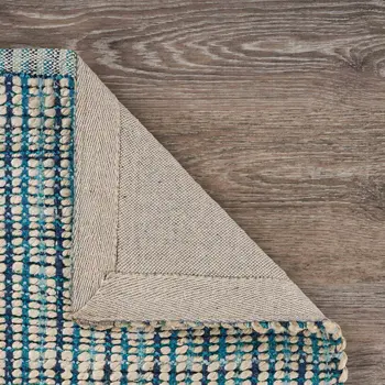 9' X 12' Blue Hand Loomed Area Rug