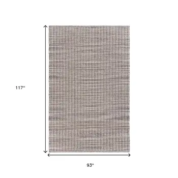 8' X 10' Brown and Beige Toned Jute Area Rug