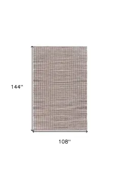 9' X 12' Brown and Beige Toned Jute Area Rug