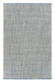 9' X 12' Blue and Beige Toned Area Rug