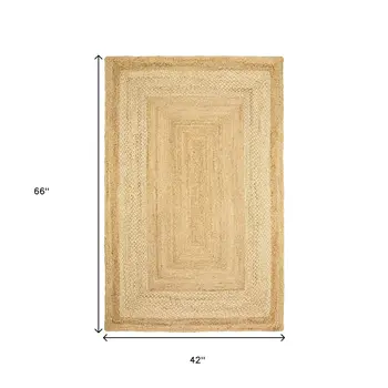 4' X 6' Classic Tan Bordered Area Rug