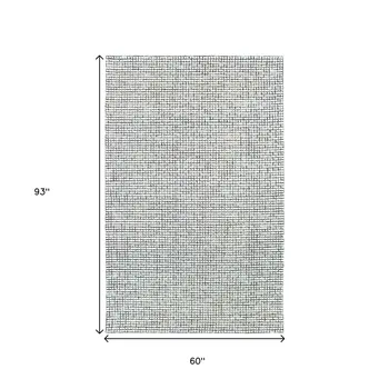 5' X 8' Ivory Wool Hand Loomed Area Rug