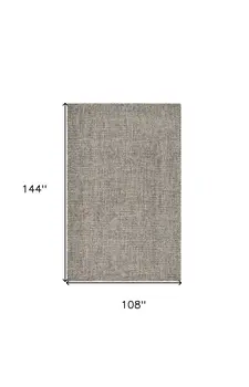 9' X 12' Gray Interwoven Maze Area Rug