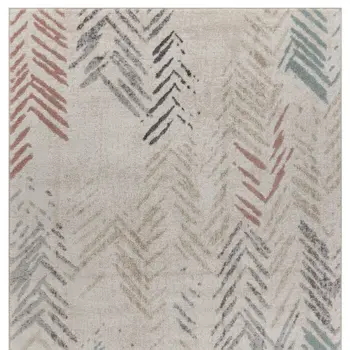 5' X 7' Ivory Eclectic Arrows Area Rug