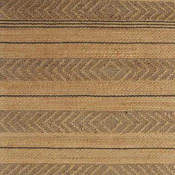 8' X 10' Tan and Gray Bohemian Striped Area Rug