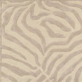 8’ x 10' Taupe Zebra Pattern Area Rug