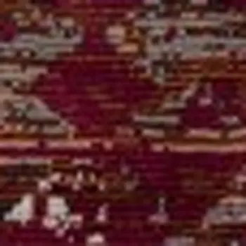 8' X 10' Brown Dark Red And Ivory Geometric Distressed Area Rug