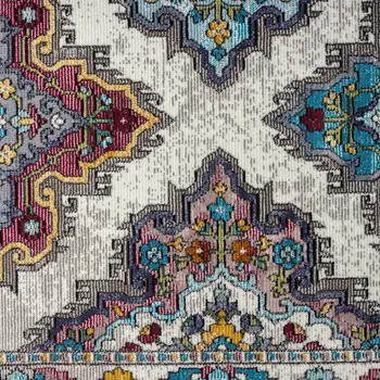8' X 10' Blue Traditional Floral Motifs Area Rug