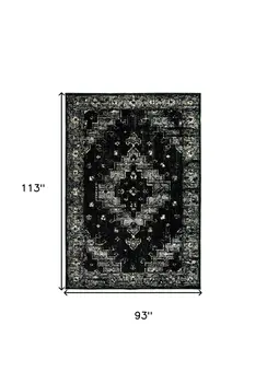 8' X 10' Black Area Rug