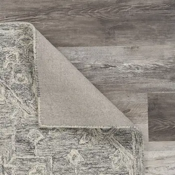 5' X 7' Gray Floral Finesse Area Rug
