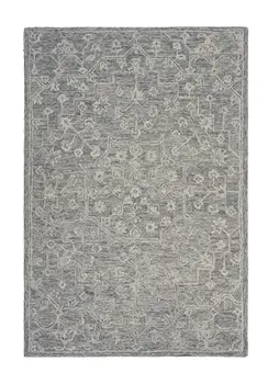5' X 7' Gray Floral Finesse Area Rug