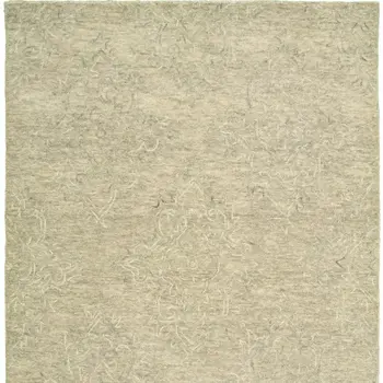 9' X 12' Light Green Floral Paradise Area Rug