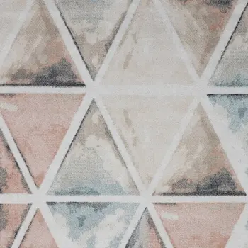 5' X 7' Ivory Watercolored Prism Area Rug