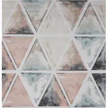 5' X 7' Ivory Watercolored Prism Area Rug