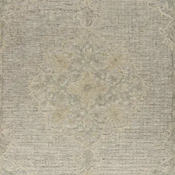 8' X 10' Blue Wool Hand Tufted Area Rug