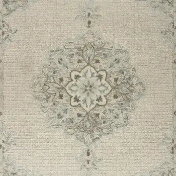 5' X 8' Ivory Wool Handmade Area Rug