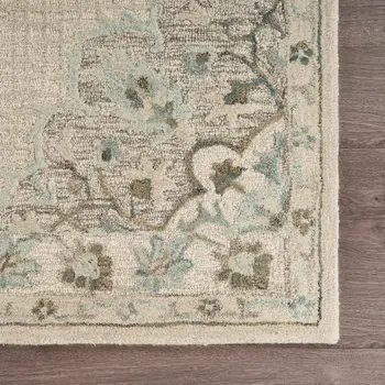 9' X 12' Ivory Wool Handmade Area Rug