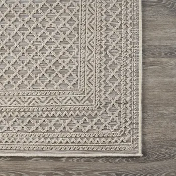 5' X 7' Gray Indoor Outdoor Area Rug