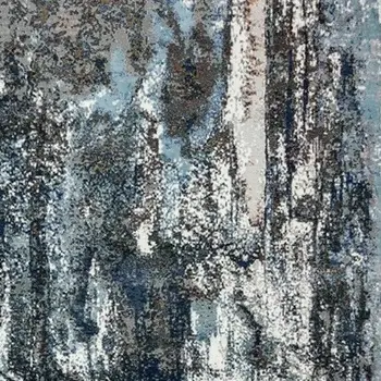 8' X 10' Shades of Blue and Gray Abstract Marble Area Rug