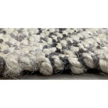 2' X 5' Tan And Gray Jute Hand Woven Area Rug